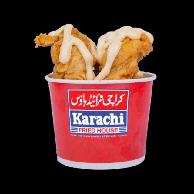 Fried chicken wings in mustard glaze at Karachi Fried House