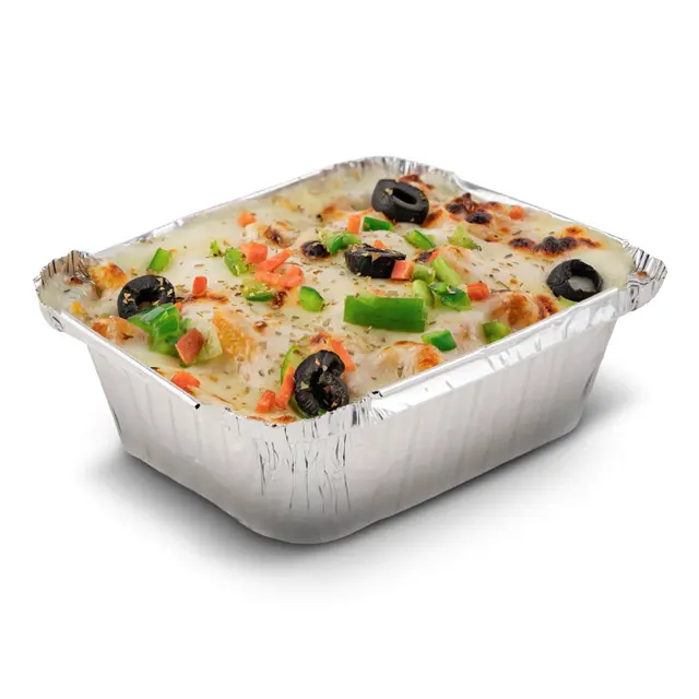 Cheesy Pizza Fries box at Karachi Fried House