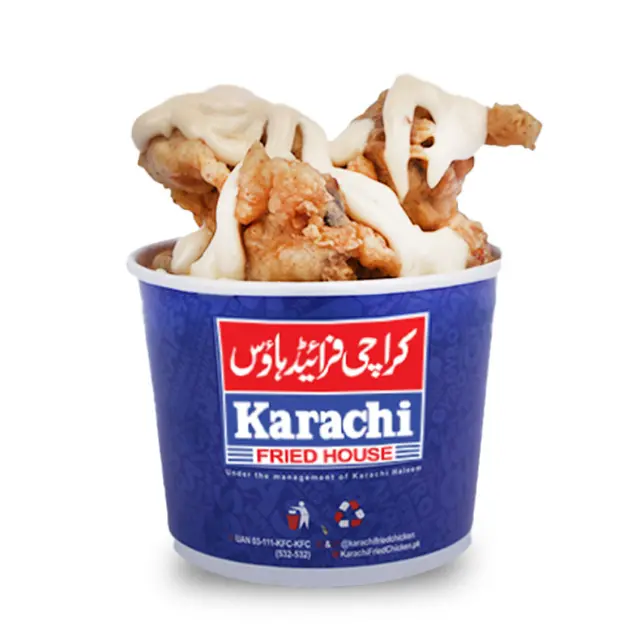 Fried chicken wings in garlic mayo at Karachi Fried House