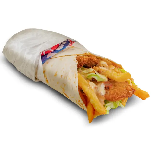 KFH Special Wrap with chicken and vegetables at Karachi Fried House