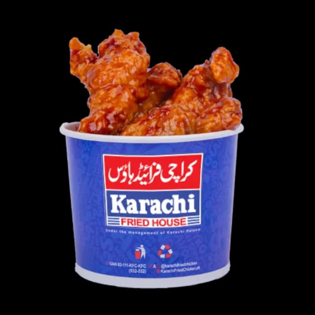 Spicy fried buffalo wings bucket at Karachi Fried House